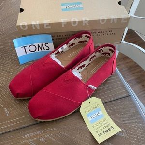 TOMS women red canvas